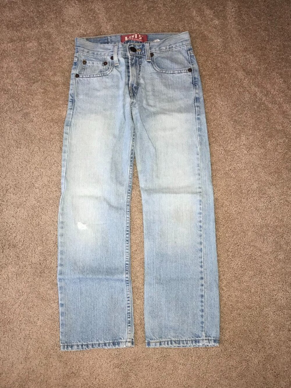 Vintage Boys Levi 514 Light Wash Jeans Size 10